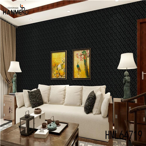 HANMERO Kitchen Professional Supplier Geometric Deep Embossed Classic PVC 0.53M wallpaper for bedroom