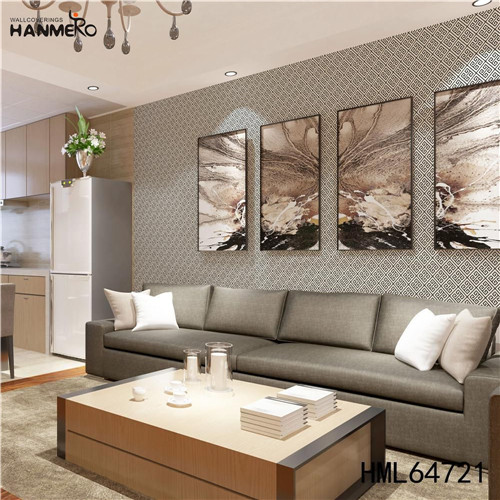 HANMERO PVC Professional Supplier Kitchen Deep Embossed Classic Geometric 0.53M wallpaper interior