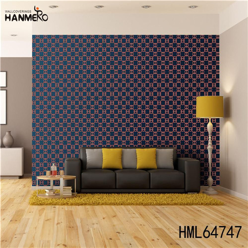HANMERO Professional Supplier Classic Kitchen 0.53M modern black and white wallpaper Geometric Deep Embossed PVC