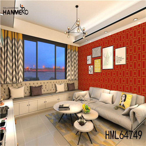 HANMERO Professional Supplier PVC Geometric Classic Kitchen 0.53M victorian wallpaper Deep Embossed