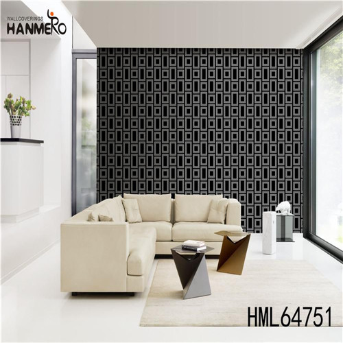 HANMERO Professional Supplier Deep Embossed Classic Kitchen 0.53M wide wallpaper home decor Geometric PVC