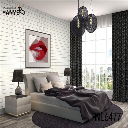 HANMERO designer room wallpaper Professional Supplier Geometric Deep Embossed Classic Kitchen 0.53M PVC
