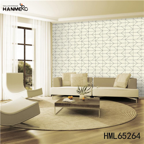 HANMERO contemporary black wallpaper Professional Supplier Geometric Deep Embossed Classic Kitchen 0.53M PVC