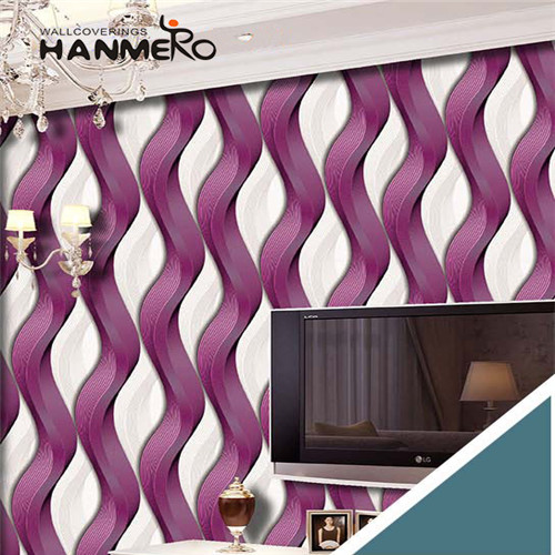HANMERO PVC Manufacturer Geometric removable wallpaper European Sofa background 0.53M Bronzing