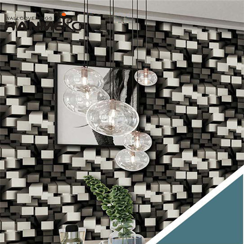 HANMERO PVC Manufacturer Geometric Bronzing European Sofa background wallpaper for your walls 0.53M