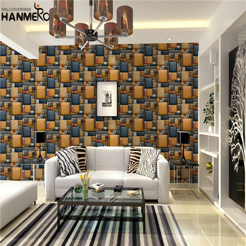HANMERO wallpaper wallcovering Decor Geometric Flocking Modern Restaurants 0.53M PVC