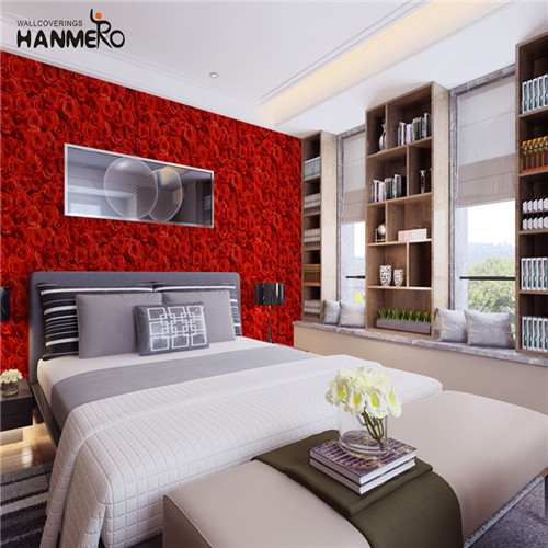 HANMERO 0.53M Decor Geometric Flocking Modern Restaurants PVC home wallpaper samples