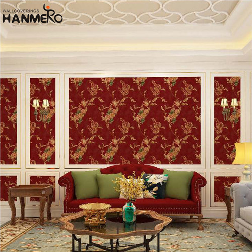 HANMERO PVC wallpaper on wall Flowers Technology Chinese Style Lounge rooms 0.53M High Quality