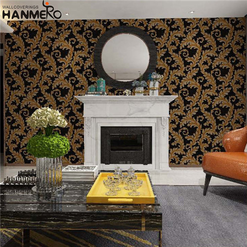 HANMERO PVC High Quality Flowers Technology Chinese Style Lounge rooms wallpaper retail stores 0.53M