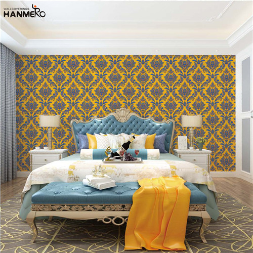 HANMERO decorative wallpaper Top Grade Flowers Deep Embossed European Study Room 0.53M PVC