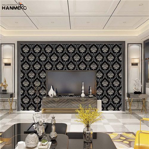 HANMERO PVC Top Grade Flowers Deep Embossed wallpaper cheap Study Room 0.53M European