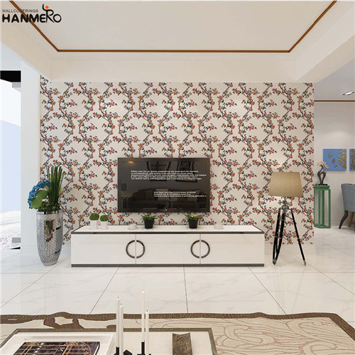 HANMERO PVC 0.53M Flowers Deep Embossed European Study Room Top Grade wallpaper to buy online