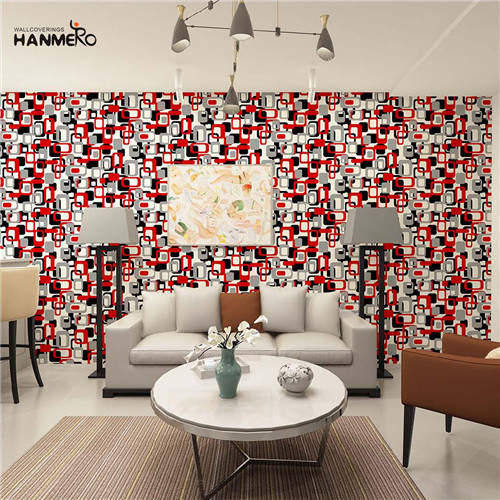 HANMERO PVC Top Grade Flowers 0.53M European Study Room Deep Embossed interior wallpaper design ideas