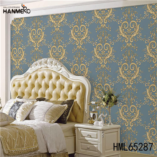 HANMERO PVC wallpaper outlet online Flowers Bronzing Modern Bed Room 0.53*10M Decor