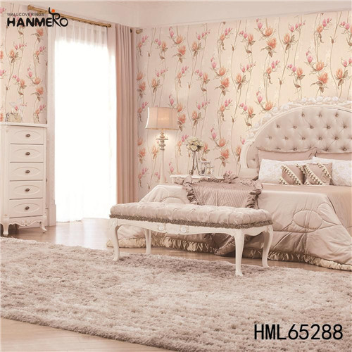 HANMERO PVC Decor wallpaper wall covering Bronzing Modern Bed Room 0.53*10M Flowers