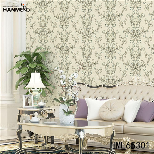 HANMERO 0.53*10M Decor Flowers Bronzing Modern Bed Room PVC wide wallpaper home decor