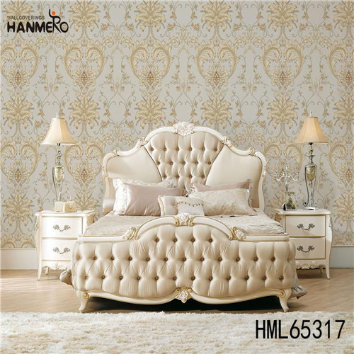 HANMERO PVC Decor Flowers 0.53*10M Modern Bed Room Bronzing wallpaper changer