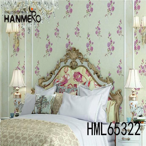 HANMERO PVC Seller Flowers Flocking Classic Home Wall 0.53*10M wallpapers for home