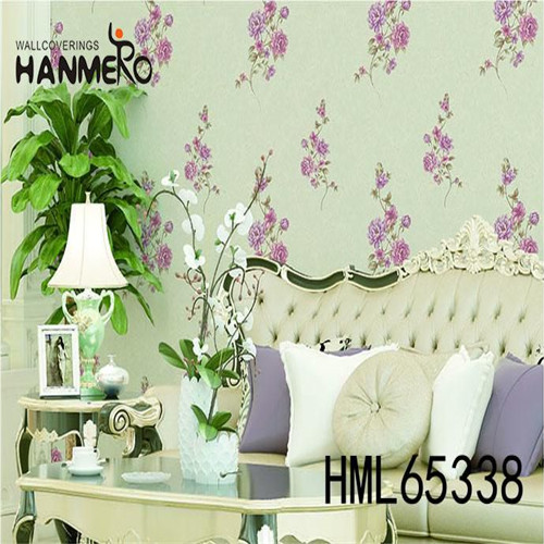 HANMERO PVC images for wallpaper Flowers Flocking Classic Home Wall 0.53*10M Seller