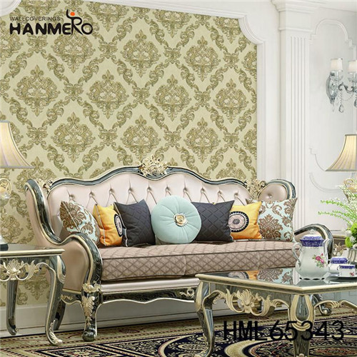 HANMERO PVC Seller Flowers Flocking Classic wallpaper room decor 0.53*10M Home Wall