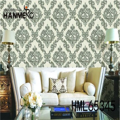 HANMERO PVC Seller Flowers Flocking Classic Home Wall wallpaper for walls shop 0.53*10M