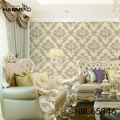 HANMERO 0.53*10M Seller Flowers Flocking Classic Home Wall PVC wallpaper for the wall