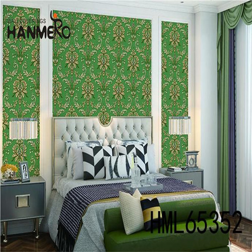 HANMERO PVC Seller Flowers Flocking Classic 0.53*10M Home Wall textured wallpaper online