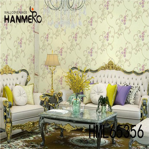 HANMERO Home Wall Seller Flowers Flocking Classic PVC 0.53*10M wall to wall wallpaper