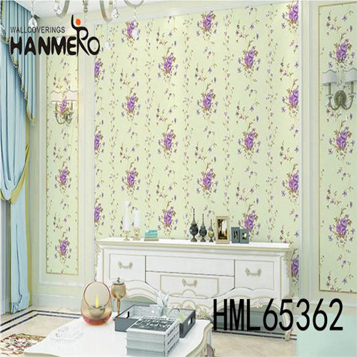 HANMERO PVC Seller Home Wall Flocking Classic Flowers 0.53*10M black wallpaper decor