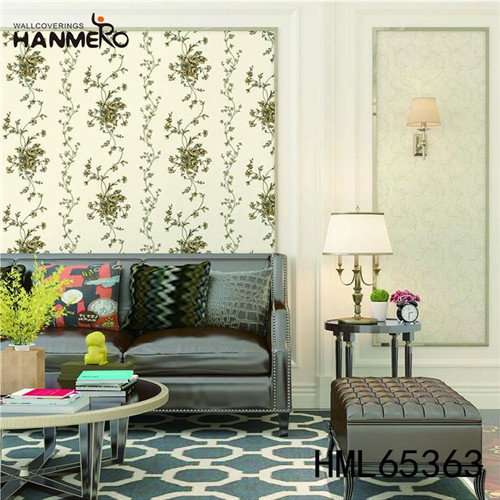 HANMERO PVC Seller Flowers Home Wall Classic Flocking 0.53*10M wallcovering stores
