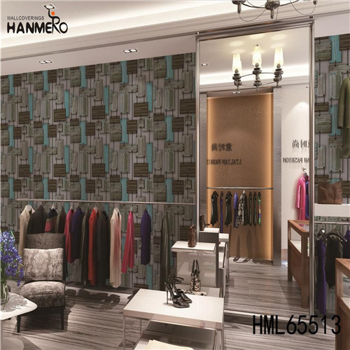 HANMERO PVC Decor Stripes Flocking Classic Exhibition commercial wallpaper 0.53*10M