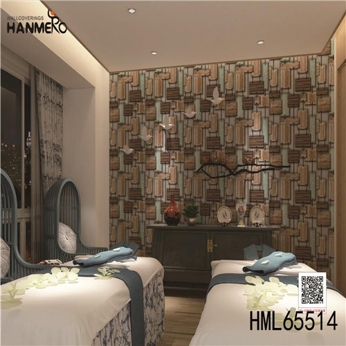 HANMERO 0.53*10M Decor Stripes Flocking Classic Exhibition PVC wallpaper home design