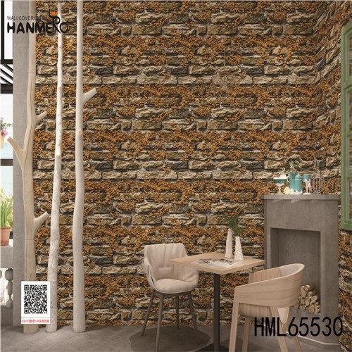 HANMERO PVC Decor Stripes Flocking Exhibition Classic 0.53*10M home wall design wallpaper