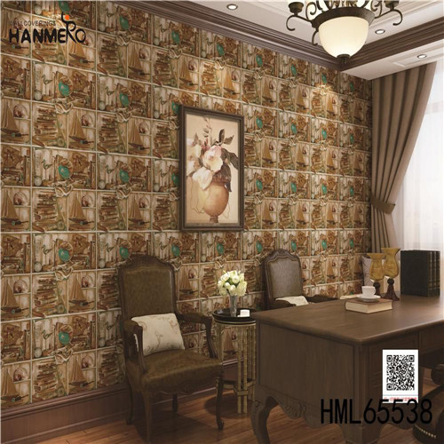 HANMERO Flocking Decor Stripes PVC Classic Exhibition 0.53*10M wallpaper online purchase