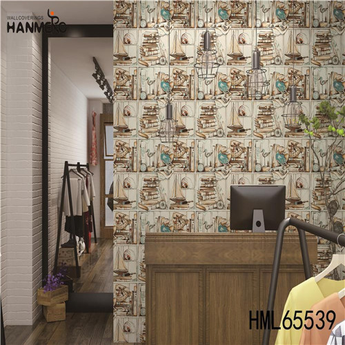 HANMERO PVC Flocking Stripes Decor Classic Exhibition 0.53*10M at home wallpaper