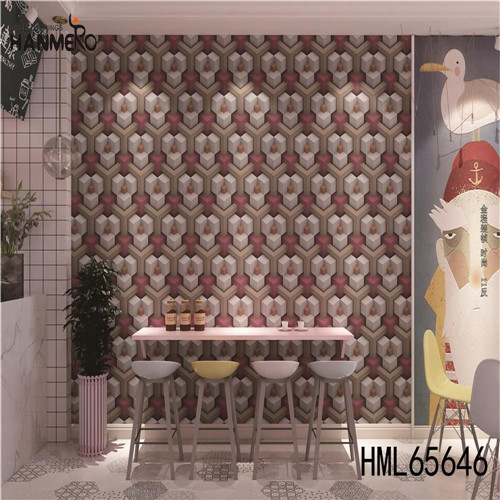 HANMERO Non-woven Modern Geometric Technology Stocklot Exhibition 0.53*10M wallpaper for home wall price