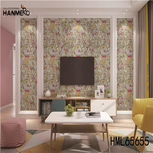 HANMERO Non-woven Technology Geometric Stocklot Modern Exhibition 0.53*10M design with wallpaper
