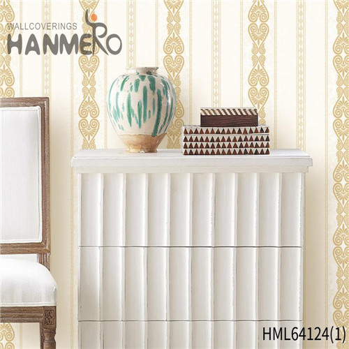 HANMERO PVC Top Grade Stripes Deep Embossed European Exhibition 1.06*15.6M wallpaper home