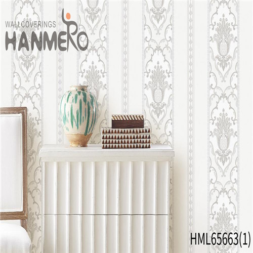 HANMERO PVC Top Grade Stripes wallpaper for sale European Exhibition 1.06*15.6M Deep Embossed