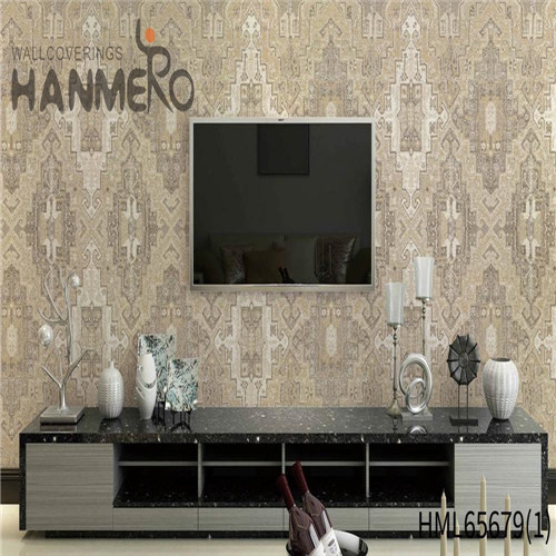 HANMERO PVC 1.06*15.6M Stripes Deep Embossed European Exhibition Top Grade wallpaper for room decoration