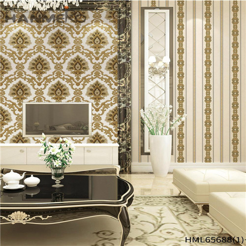 HANMERO PVC Exhibition Stripes Deep Embossed European Top Grade 1.06*15.6M design of wallpaper for home