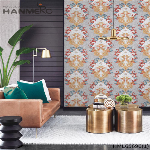 HANMERO PVC Top Grade Exhibition Deep Embossed European Stripes 1.06*15.6M price of wallpaper