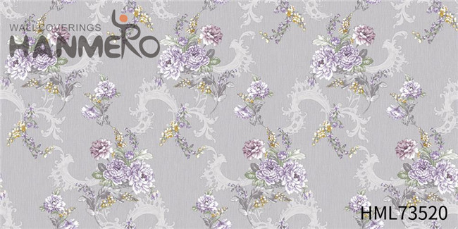 HANMERO PVC Cheap Flowers Technology 1.06*15.6M Church Pastoral wallpaper for home decor