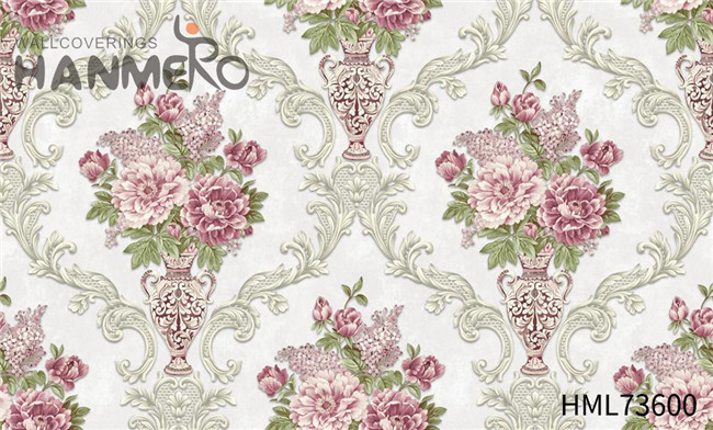 HANMERO PVC Lounge rooms Flowers Technology European Manufacturer 1.06*15.6M wallpaper for walls online