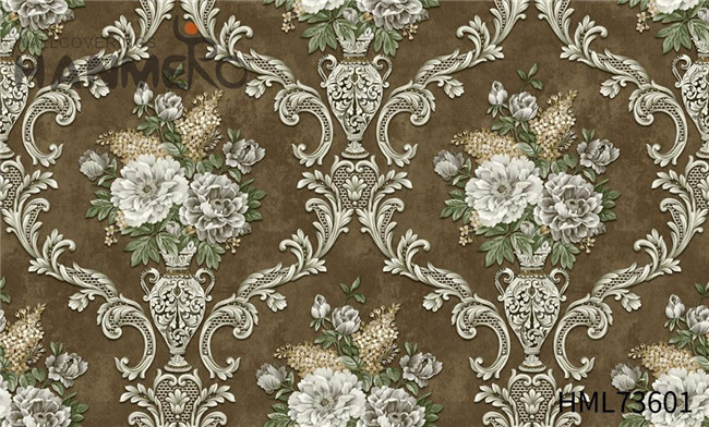 HANMERO PVC Manufacturer Lounge rooms Technology European Flowers 1.06*15.6M wallpaper shop online