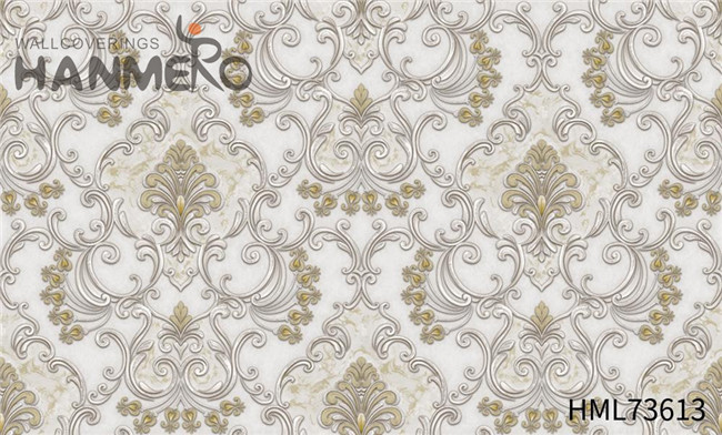 HANMERO Manufacturer PVC Flowers Technology European Lounge rooms 1.06*15.6M wallpaper retail stores