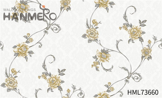 HANMERO PVC Stocklot Flowers Technology Pastoral Lounge rooms wallpaper home 1.06*15.6M