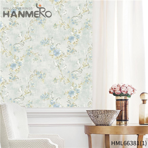 HANMERO discount wallpaper Exported Flowers Flocking European Restaurants 0.53*10M Non-woven