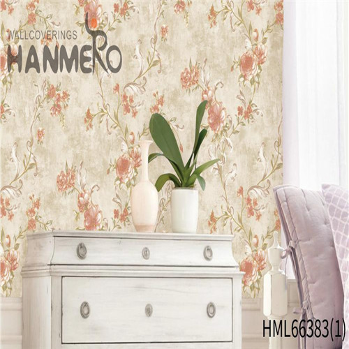 HANMERO Non-woven wallpaper for house Flowers Flocking European Restaurants 0.53*10M Exported