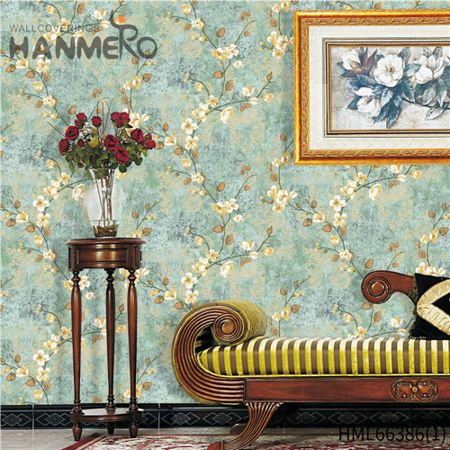 HANMERO Non-woven Exported Flowers wallpaper for home wall European Restaurants 0.53*10M Flocking